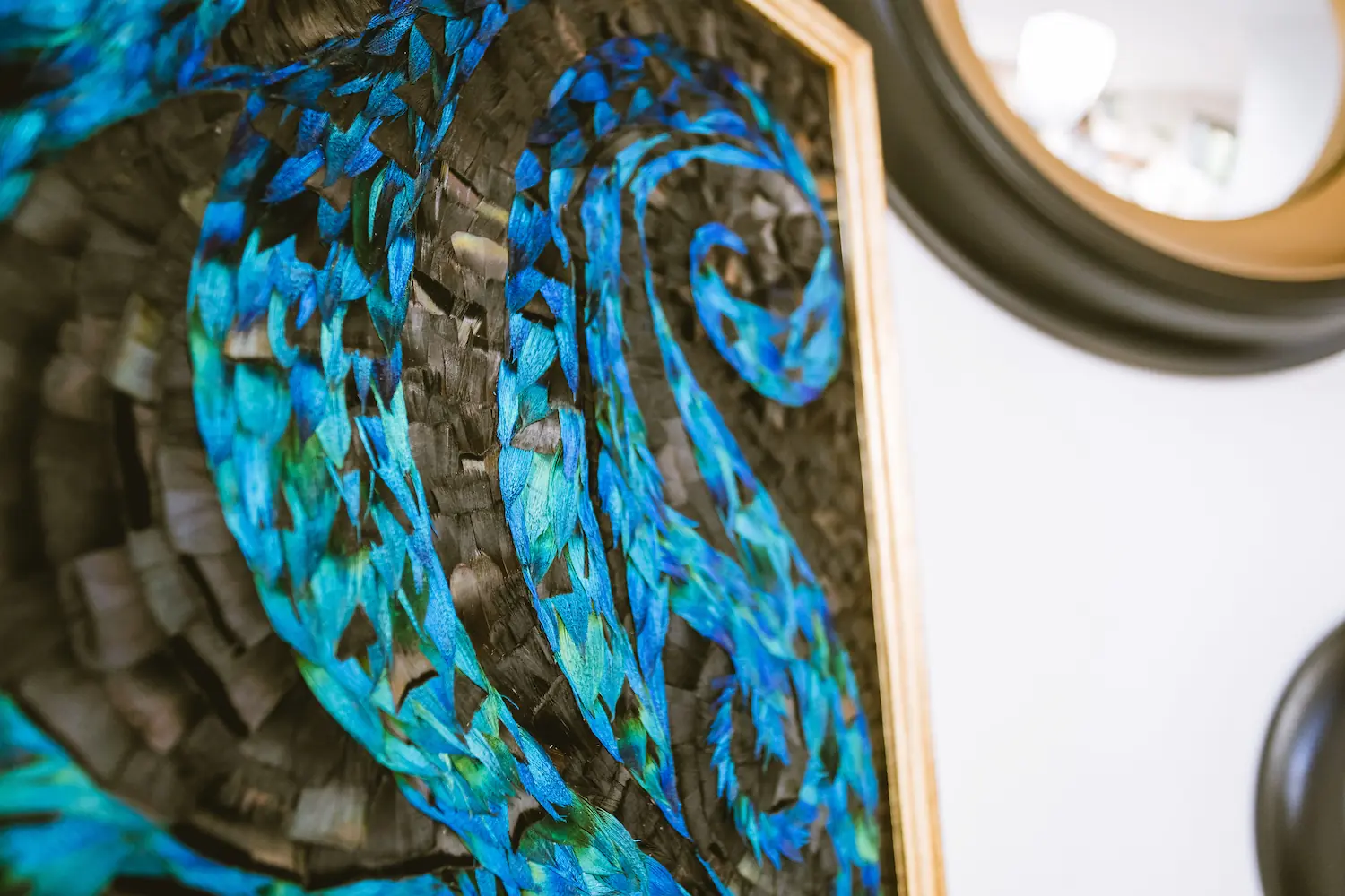 Close-up of the ocean floor painting