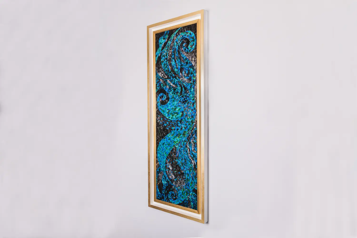 Painting: Deep Sea View on a White Background